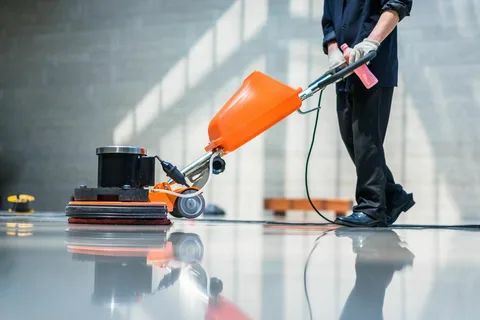 Floor cleaning and polishing